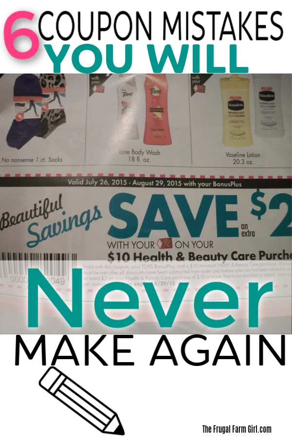 couponing mistakes
