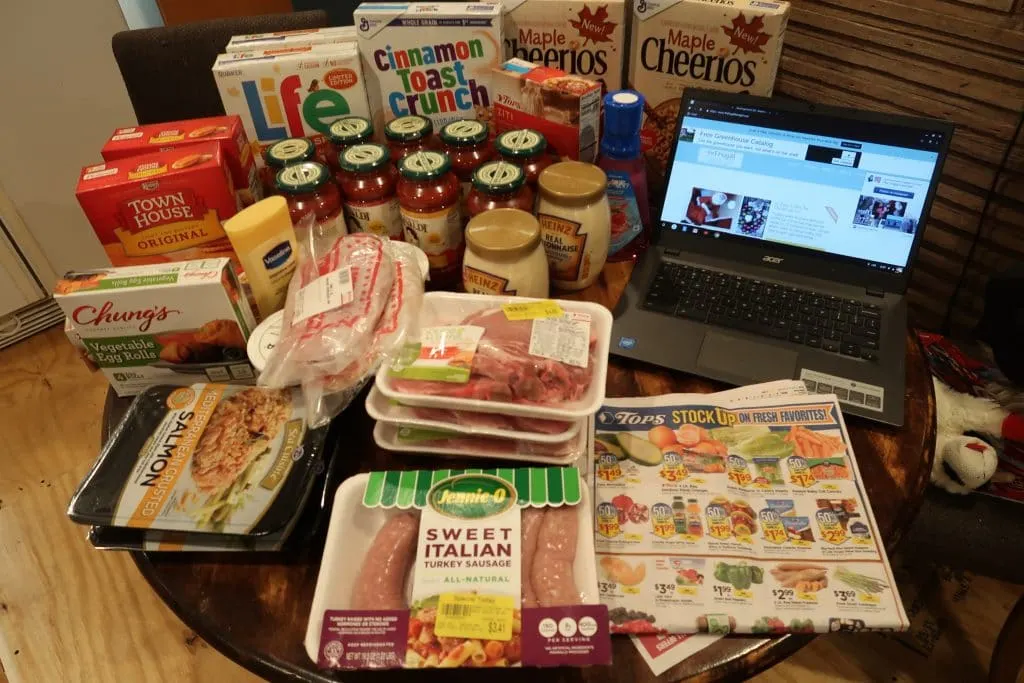 groery coupon haul and meal menu