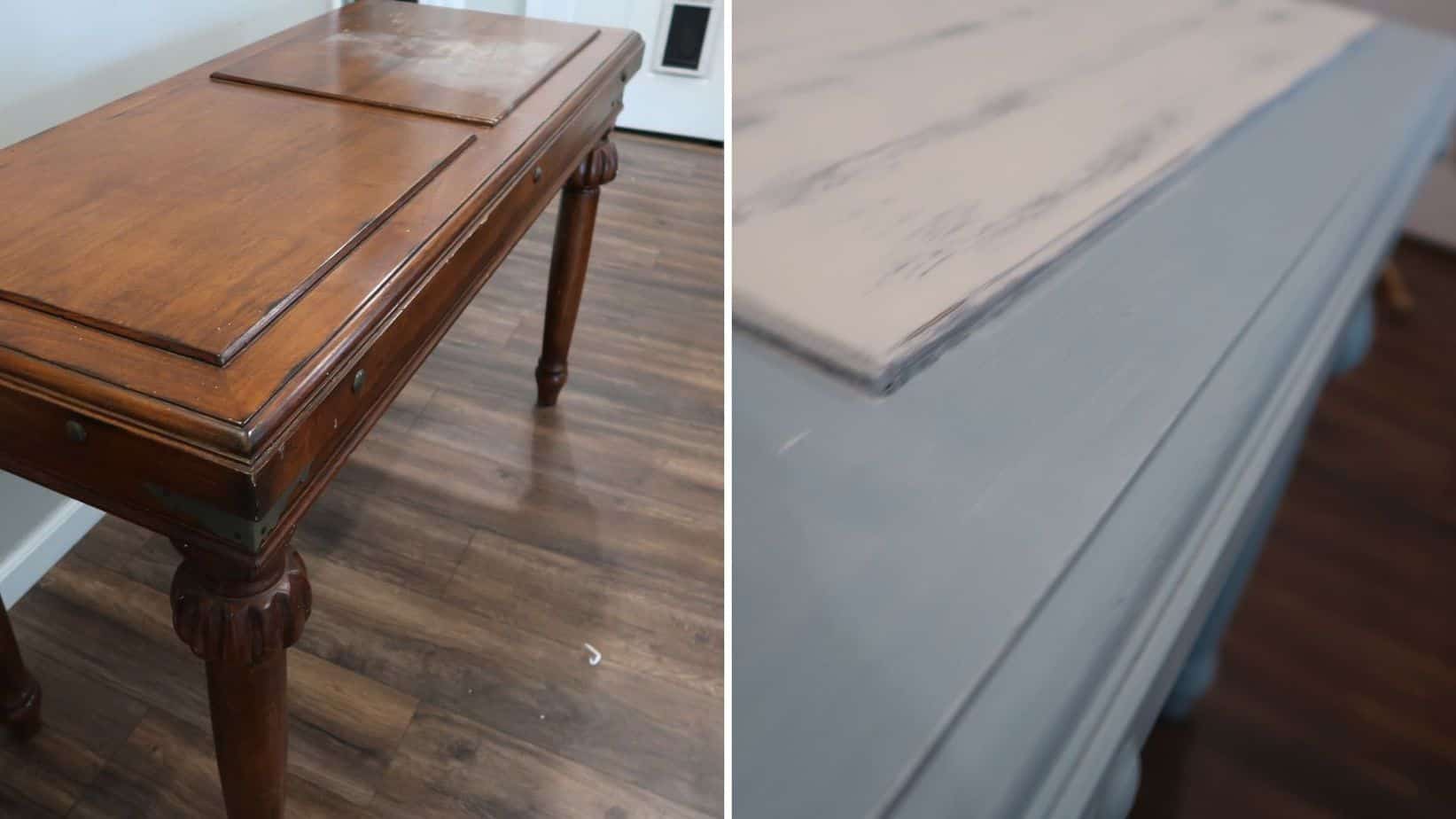 chalk paint table makeover