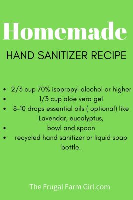 hand sanitizer recipe