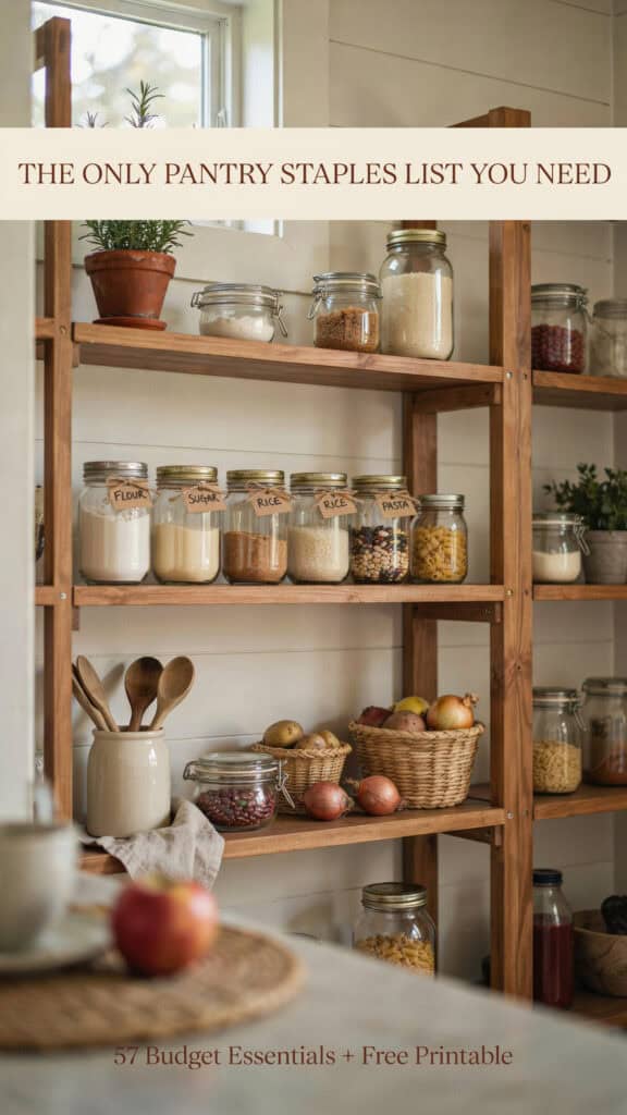 The Only Pantry Staples List You Need in 2026 (57 Budget Essentials) 1 The Only Pantry Staples List You Need in 2026 (57 Budget Essentials)