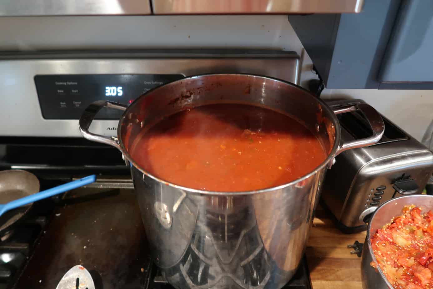 Homemade Tomato Sauce Water Bath Canner