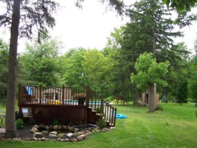 above ground pool at our old house