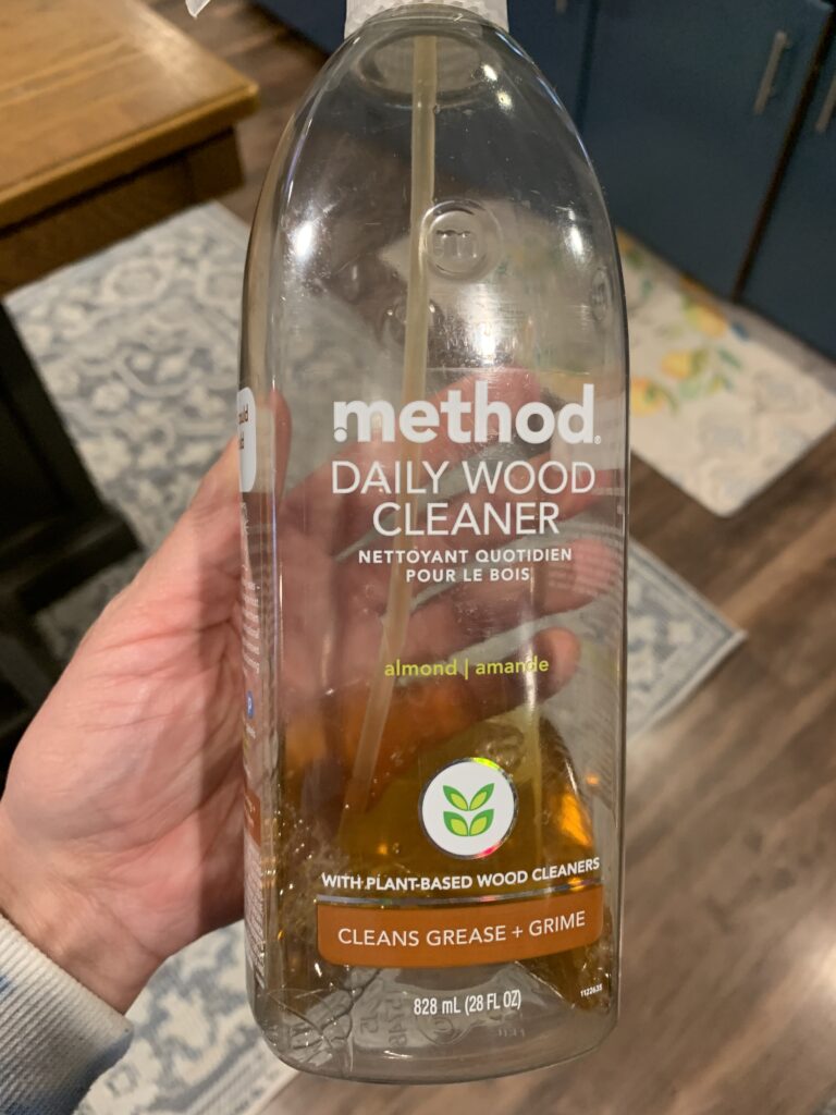 method wood cleaner for kitchen table