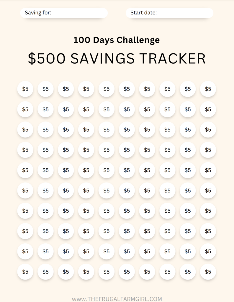 bi-weekly savings challenge printable tracker