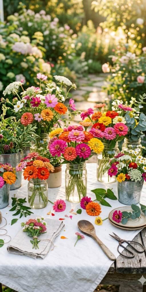 How to Set Up a Stunning DIY Flower Bar on a Budget 1 DIY flower bar with colorful blooms for budget-friendly celebrations.