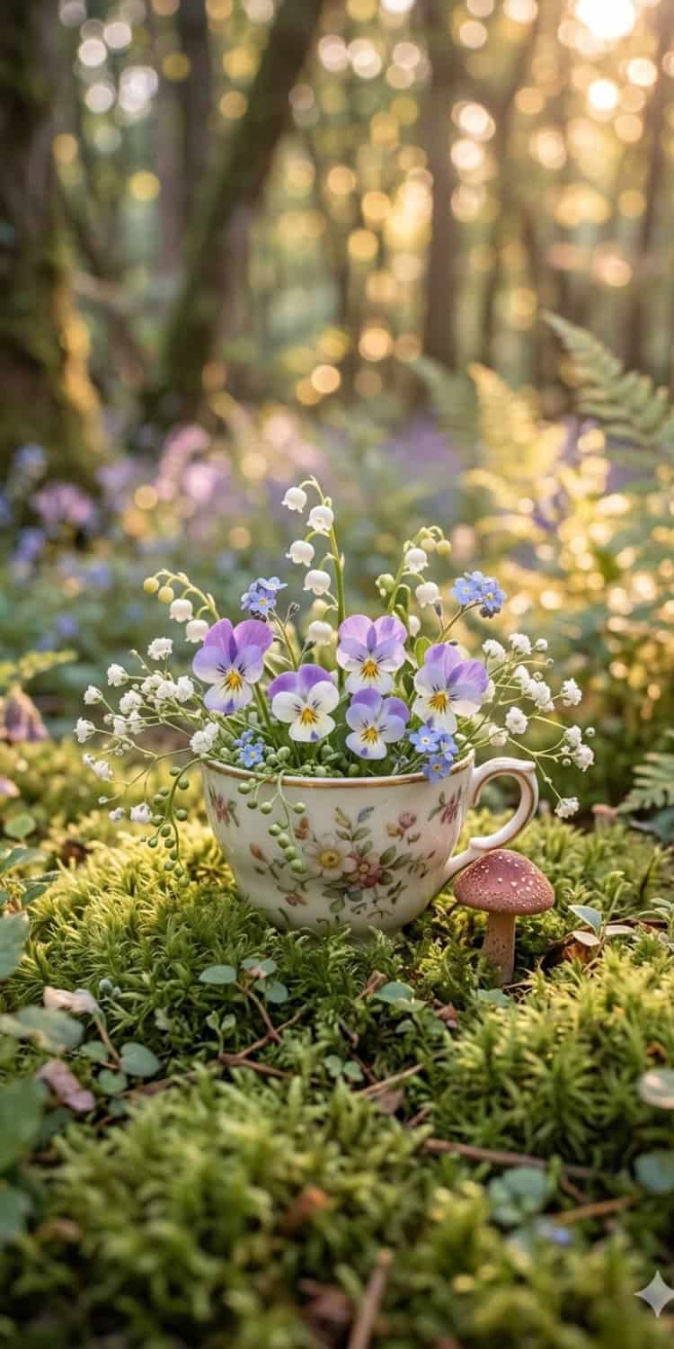 Charming Teacup Flower Arrangements