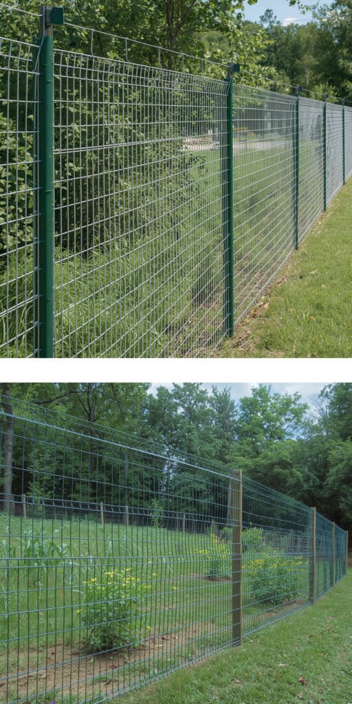20 Cheap Fence Ideas That Actually Look Good 7 Affordable wire fence for garden security and privacy.