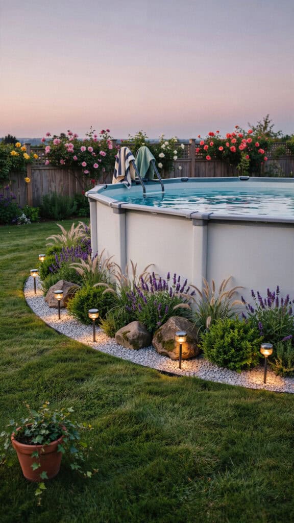 Above Ground Pool Landscaping Ideas on a Budget (That Look Way More Expensive Than They Are) 2 Above Ground Pool Landscaping Ideas on a Budget (That Look Way More Expensive Than They Are)