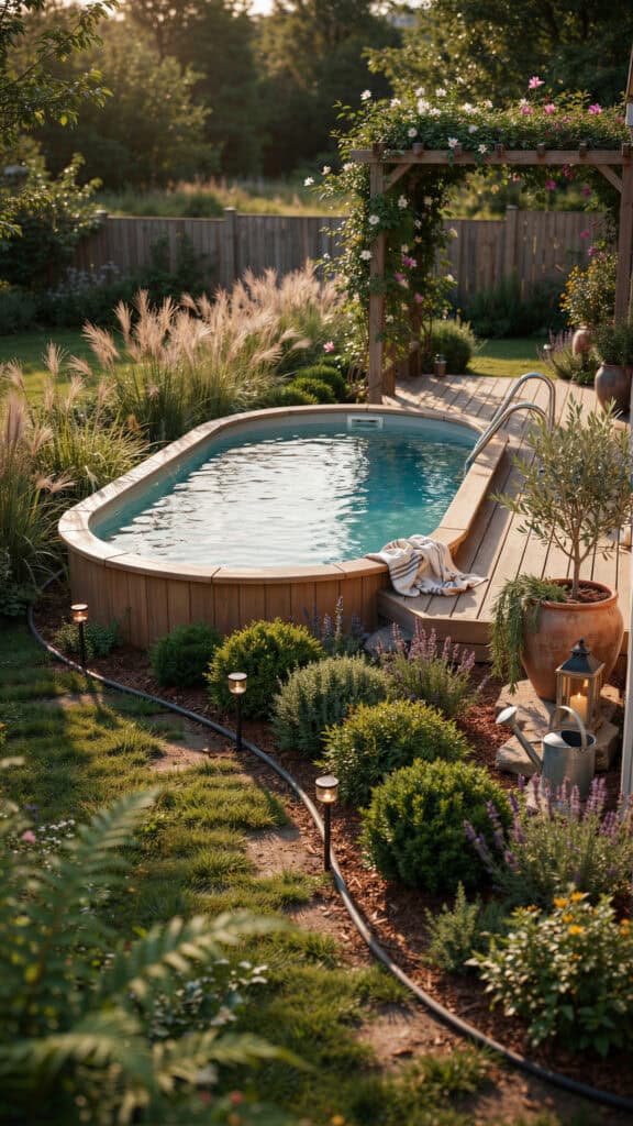 Above Ground Pool Landscaping Ideas on a Budget (That Look Way More Expensive Than They Are) 5 Above Ground Pool Landscaping Ideas on a Budget (That Look Way More Expensive Than They Are)